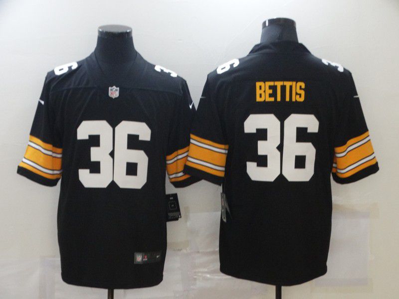 Men Pittsburgh Steelers #36 Bettis Black Nike Limited Vapor Untouchable NFL Jerseys